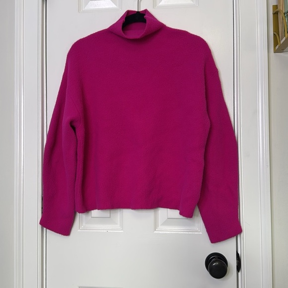 Worthington Pink Cowl Neck Sweater with Relaxed Fit - Picture 4 of 6